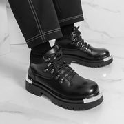 Men's boots Fashion autumn and winter styles Work and Party business office Outdoor Trendy Streets high top leather shoes