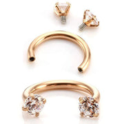 1PC Stainless Steel Crystal Hoop Ring Piercing Nose Ear belly Rings Women Men Cartilage Helix Earrings Daith Piercing Jewelry