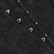 Gothic Women Off Shoulder Corset with Lace Sleeves Elegant Victorian Showgirl Party Costume Sexy Plus Size Corsets