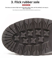 Men's High-top Boots in Solid Color Retro Style Fashionable Flat and Durable Handcrafted All-season Outdoor Work Boots