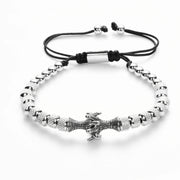 Gothic Men Eagle Claw Tiger Eye Natural Stone Bracelet for Men Stainless Steel Dragon Claw Beaded Bracelets Jewelry Gift