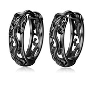 Gothic Full Skull Hoop Earrings Ghost Head Hypoallergenic Earrings Men\'s Cool Punk Rock Trend Jewelry