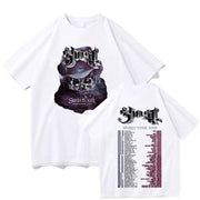 Ghost Band World Tour New Tshirts Vintage Two Sides Cotton T-shirt Gothic Rock Tees Summer Fashion Unisex Casual Clothing Tops