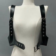 Corset Belt U Leather Harness Top Wide Waistband Street Style Punk Belt Chest Corset Leather Adjustable Gothic Suspender Female