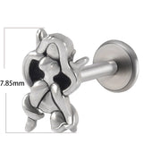1PC Punk Gothic Labret Surgical Steel Ear Lip Studs Tragus Helix Cartilage Lobe Earrings Women Man Body Piercing Jewelry