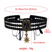 Gothic Style Choker Necklace For Women Personalized Lace Rose Blossom Neck Chain Niche Lolita Neck Accessory Halloween Jewelries