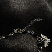 Gothic Bat Bracelet Charm Punk Jewelry Charm Adjustable Bracelets for Women Halloween Witchy Goth Accessory