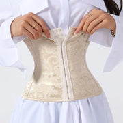 Women's Gothic Corset Waist Trainer Shaping Top with 3 Hooks and Bust Support Slimming Bodysuit for Layering or Outerwear Sty