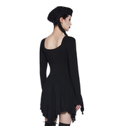 Halloween Gothic Women Dress Long Sleeve High Waist Cosplay Skull Dresses Goth Aesthetic 90s Egirl Sexy Slim Party Holiday Club
