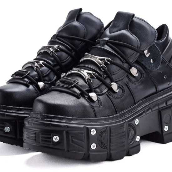 New Arrival Dark Gothic Dad Shoes | Heavy - Metal Punk Thick - Soled Women's Boots