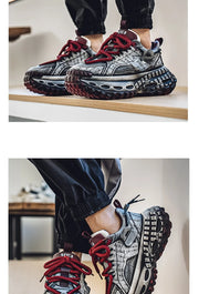 Gothic Style Trend Men Chunky Sneakers Street Fashion Men's Sports Shoes Comfortable Low Cut Casual Sneakers Male Heighten Shoes