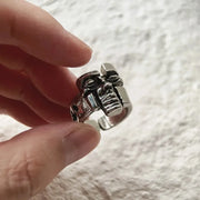 Gothic Dark Red Y2K Cross Star Stone Rings for Women Goth Moon Star Blue Butterfly Crystal Ring Egirl Colorful Opal Ring Jewelry