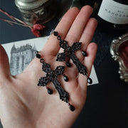 Gothic Anhe Cross Dark Style Women's Earrings Halloween Party Role Playing Niche Fashion Retro Party Paired Personalized Earring