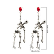 💕Gothic Skeleton Pendant Earrings,Halloween Vintage Personality Unique Earrings