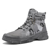 Hiking Boots For Men Autumn High Top Camouflage Desert Casual Flats Mens Boot Breathable Non Slip Work Shoes Zapatillas Hombre