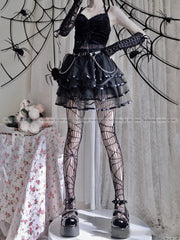 Woman Girls Gothic Cartoon Fishnet Stockings Snake Kuromies Skull Socks Mesh Tights Panties Lolita Plus Size Pantyhose Leggings