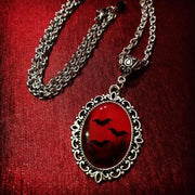 Gothic Crow Forest Charm Necklace Cross Crow Pendant Necklace Mystic Witch Jewelry Gift Accessories Rope Chain Goth Crow Choker