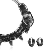 Gothic Black Skull Awl Earrings Statement Men Women Hip Hop Rock Jewelry Biker Party Accessories Hypoallergenic Earring