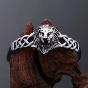 Gothic Vintage Domineering Lion Head Bracelet For Men 316L Stainless Steel Punk Hip Hop Opening Bracelets Fashion Jewelry Gifts