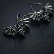 Gothic Fashion Gothic Ancient Spread The Wings Bat Hoop Earrings for Women Men Halloween Witch Hip-hop Punk Jewelry Accessories