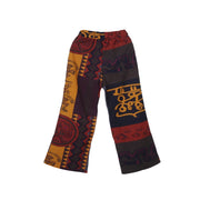 Ethnic Style Wide Leg Trousers Women Yoga Harem Pants Gypsy Hippie Thai Boho Court Pants Ruched Waist Aladdin Women's Pants