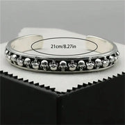 Fashionable Gothic style Skull Punk Bracelet Vintage Alloy Open Bracelet Handmade Jewelry Party Jewelry Gift
