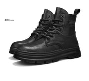 Men's Ankle Boots, Retro British High-top Men's Boots, High-quality Leather Shoes, 2025 New Style Outdoor Men's Motorcycle Boots