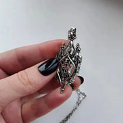 Gothic Chandelier Pendant Necklace Classic Medieval Retro Punk Fashion Statement Cathedral Hollow Necklace Birthday Gift
