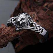 Gothic Vintage Domineering Lion Head Bracelet For Men 316L Stainless Steel Punk Hip Hop Opening Bracelets Fashion Jewelry Gifts