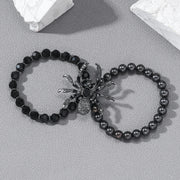 Gothic Dark Spider Necklace Bracelet Ring for Women Exaggerated Black Crystal Spider Halloween Accessories Jewelry Party Gifts