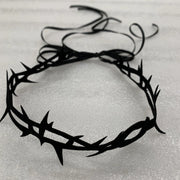 Gothic Black Lace Velvet Thorn Necklace For Women Fashion Punk Choker Necklace Halloween Party Chokers Necklaces Jewelry Gifts