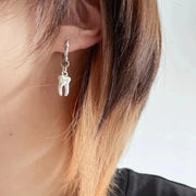Little Baby Teeth, Dark Gothic Teeth, Willow Stud Earrings, Ear Buckles, Retro Y2k Hot Girl, Sweet and Cool, Niche Instagram
