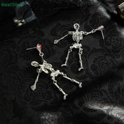 💕Gothic Skeleton Pendant Earrings,Halloween Vintage Personality Unique Earrings