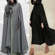 Winter Cloak Hooded Trench Coat Women Gothic Cape Women Trench Coat Open Front Cardigan Jacket Coat Cape Cloak Poncho Plus