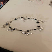 Gothic Bat Charm Bracelet - Goth Jewelry Unisex
