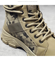 Camouflage Men's Boots Trendy Casual Workwear Shoes Medium Top Boots Retro Hiking Trekking Climbing Desert Boots Motocross Boots
