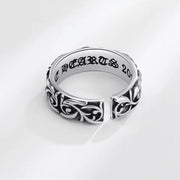 Gothic Vine Ring Silver Black Unisex Jewelry Punk Adjustable Open Band Vintage Victorian Style Gothic Subculture Fashion