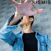 Gothic Skull Necklace for Men Women Stainless Steel Pendant Chain Halloween Jewelry Gift Gold Silver Black Plated