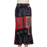 Ethnic Style Wide Leg Trousers Women Yoga Harem Pants Gypsy Hippie Thai Boho Court Pants Ruched Waist Aladdin Women's Pants