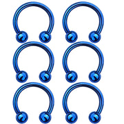 1Pair Steel Circular Barbell Horseshoe 16G 20G Lip Eyebrow Nose Septum Piercings Hoop Ear Cartilage Helix Lobe Earring Piercings