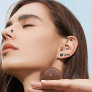 Drperfect Tragus Piercing Jewelry for Women Men Helix Cartilage Conch Earring Nose Stud Stainless Steel Medusa Labret Lip Ring