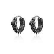 Gothic Black Skull Awl Earrings Statement Men Women Hip Hop Rock Jewelry Biker Party Accessories Hypoallergenic Earring