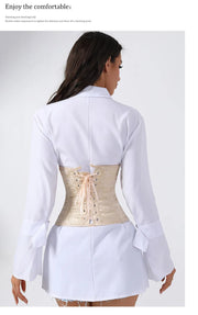 Women's Gothic Corset Waist Trainer Shaping Top with 3 Hooks and Bust Support Slimming Bodysuit for Layering or Outerwear Sty