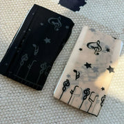 Gothic Music Notes Print Tights for Women Personalized Stocking Thin High Elasticity Black Skin Leggings Spicy Girls Y2K Hosiery