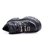 New Arrival Dark Gothic Dad Shoes | Heavy - Metal Punk Thick - Soled Women's Boots
