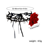 Gothic Style Choker Necklace For Women Personalized Lace Rose Blossom Neck Chain Niche Lolita Neck Accessory Halloween Jewelries