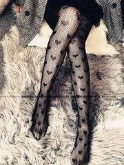 Woman Girls Gothic Cartoon Fishnet Stockings Snake Kuromies Skull Socks Mesh Tights Panties Lolita Plus Size Pantyhose Leggings