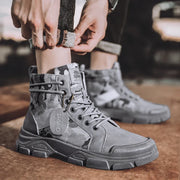 Hiking Boots For Men Autumn High Top Camouflage Desert Casual Flats Mens Boot Breathable Non Slip Work Shoes Zapatillas Hombre