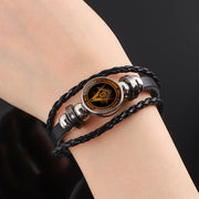 Freemasonry Design Vintage Leather Rope Bracelet Art Multilayer Braided Bracelets Bangles Handmade Charm Jewelry Gift