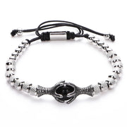 Gothic Men Eagle Claw Tiger Eye Natural Stone Bracelet for Men Stainless Steel Dragon Claw Beaded Bracelets Jewelry Gift